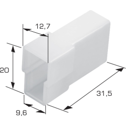Obudowa 2-krotna na konektor E 2.5 100szt
